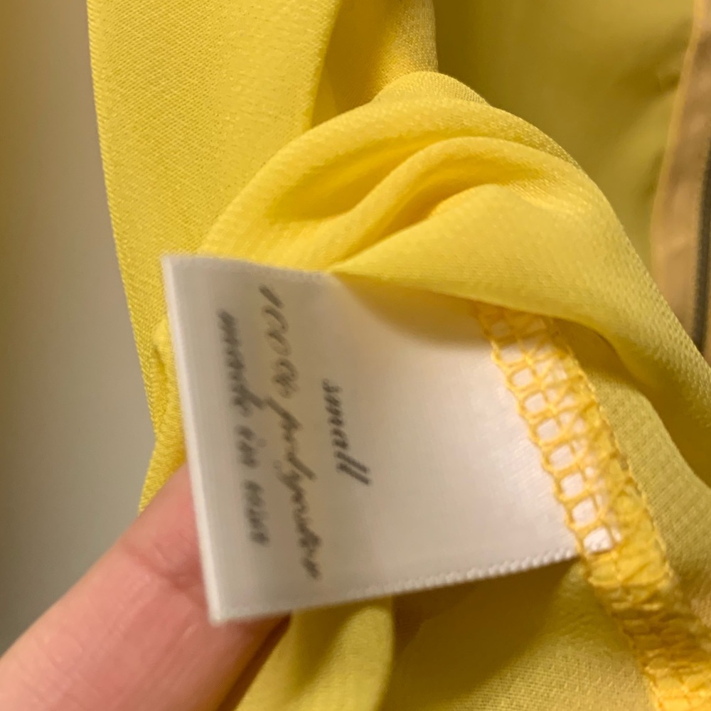 Yellow Sheer Top - Picture 6 of 7